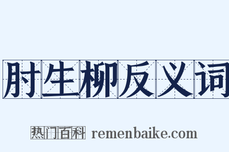 肘生柳反义词是什么意思的图片